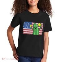 Pickleball US American Flag Pickle With Paddle Pickle Ball Kids T-Shirt thumb 2
