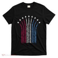 Patriotic Usa American Red White Blue Flag Jets 4th Of July Gift T-Shirt thumb 0