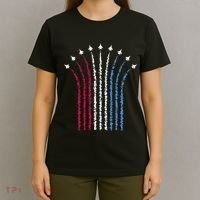Patriotic Usa American Red White Blue Flag Jets 4th Of July Gift T-Shirt thumb 4