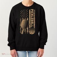 Pickleball Us American Flag Women's Sweatshirt thumb 0