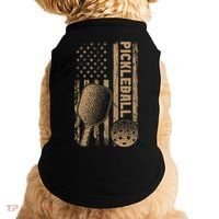 Pickleball Us American Flag Doggie Tank thumb 0