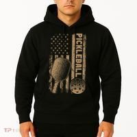 Pickleball Us American Flag Hoodie thumb 2