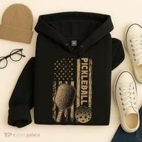 Pickleball Us American Flag Hoodie thumb 4