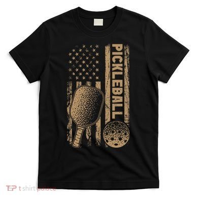 Pickleball Us American Flag T-Shirt