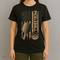 Pickleball Us American Flag T-Shirt thumb 4