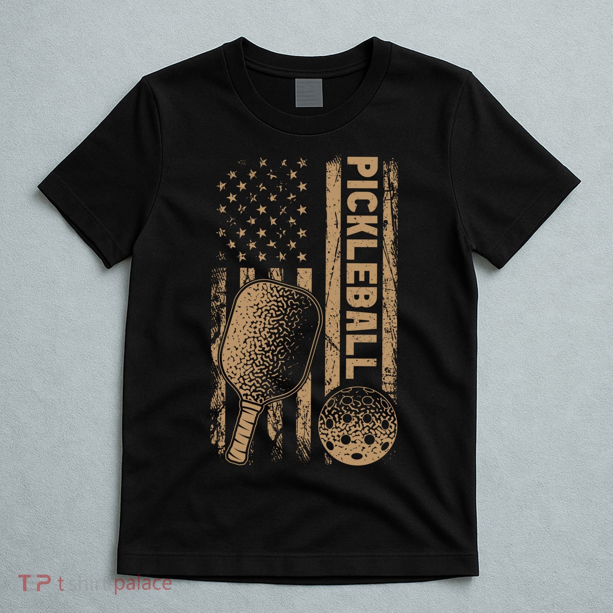 Pickleball Us American Flag T-Shirt