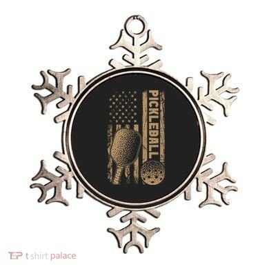 Pickleball Us American Flag Ornament