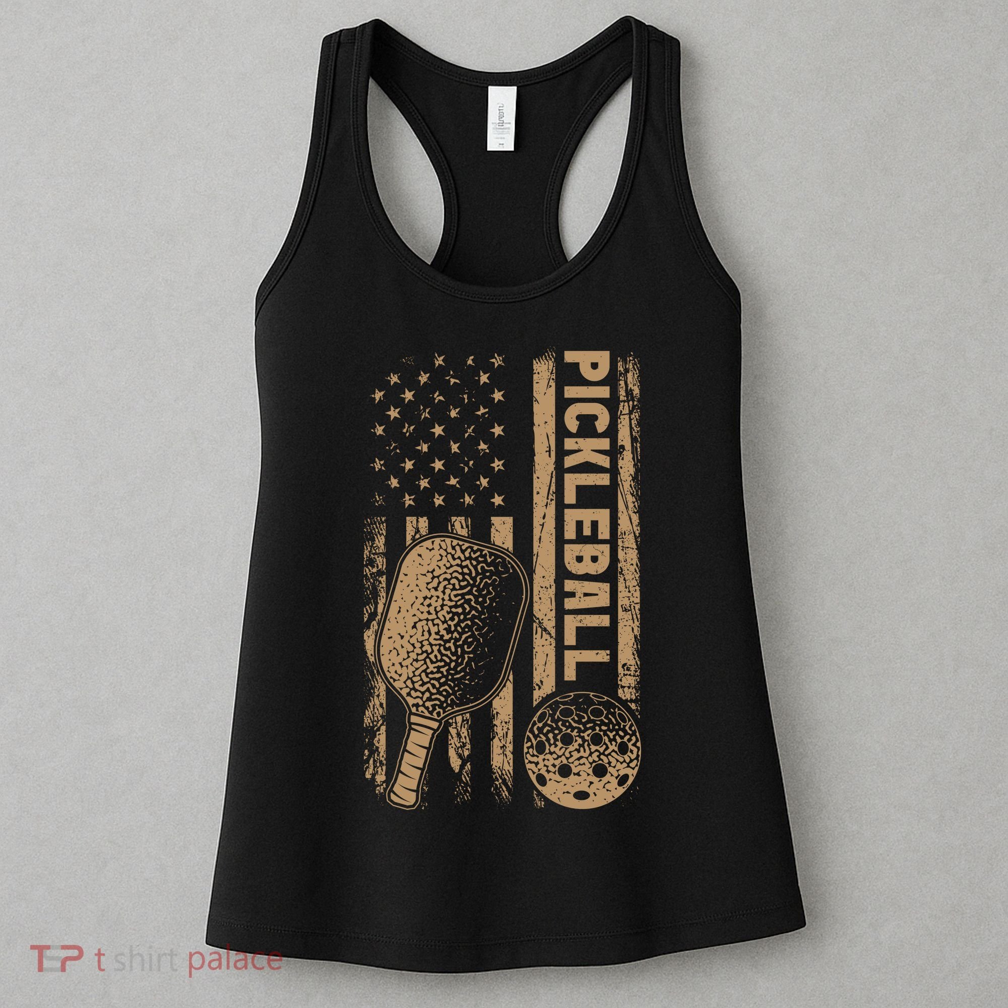 Pickleball Us American Flag Women's Tank Top