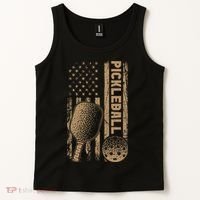 Pickleball Us American Flag Tank Top thumb 2