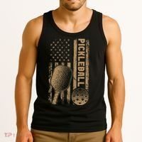 Pickleball Us American Flag Tank Top thumb 3
