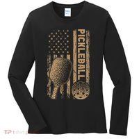 Pickleball Us American Flag Women's Long Sleeve Shirt thumb 0