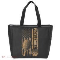 Pickleball Us American Flag Tote Bag thumb 0