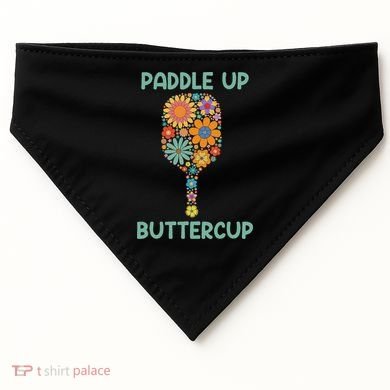 Paddle Up Buttercup Floral Pickleball Paddle USA-Made Doggie Bandana