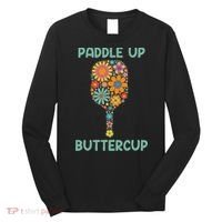 Paddle Up Buttercup Floral Pickleball Paddle Long Sleeve Shirt thumb 0