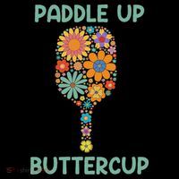 Paddle Up Buttercup Floral Pickleball Paddle Women's Hoodie thumb 2
