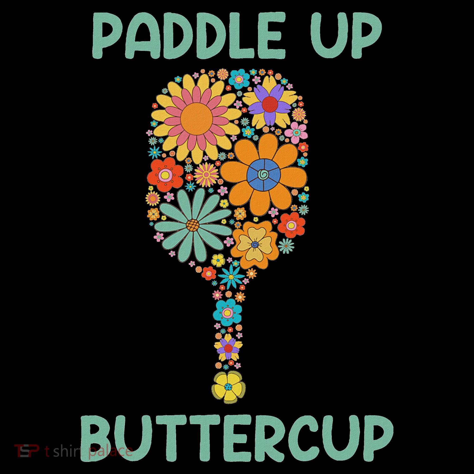 Paddle Up Buttercup Floral Pickleball Paddle Women's Hoodie