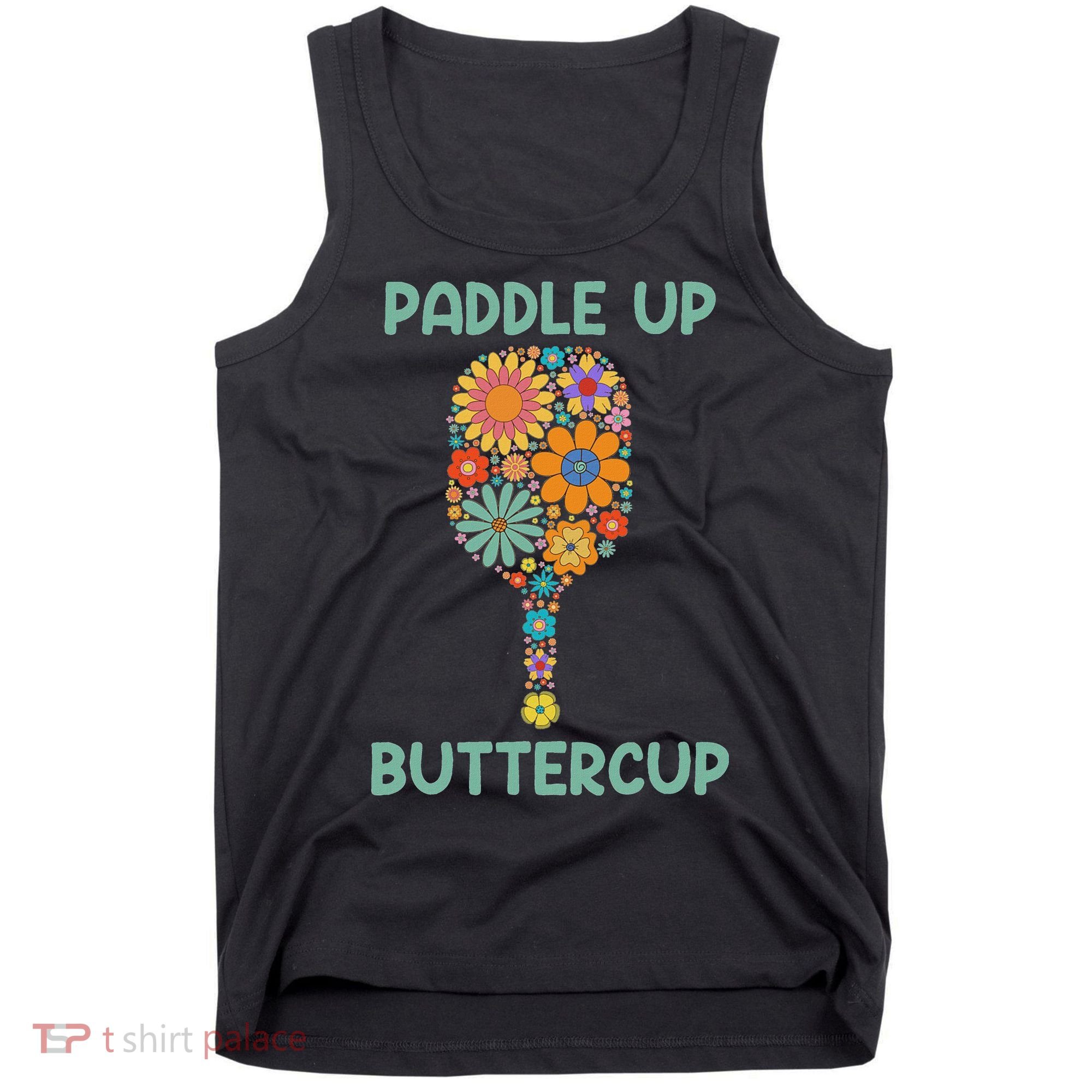 Paddle Up Buttercup Floral Pickleball Paddle Tank Top