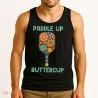 Paddle Up Buttercup Floral Pickleball Paddle Tank Top thumb 3