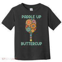 Paddle Up Buttercup Floral Pickleball Paddle Toddler T-Shirt thumb 0