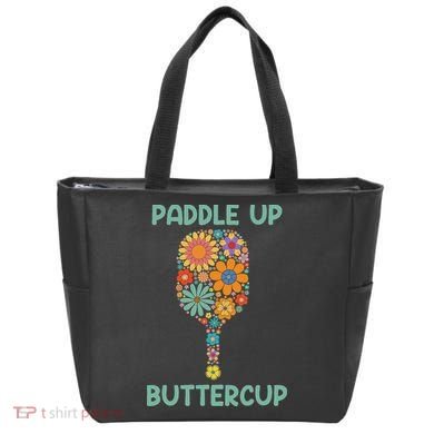 Paddle Up Buttercup Floral Pickleball Paddle Tote Bag