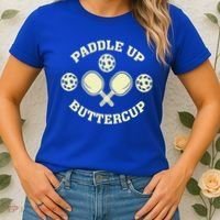 Paddle Up Buttercup For Pickleball Women's T-Shirt thumb 2