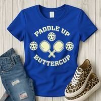 Paddle Up Buttercup For Pickleball Women's T-Shirt thumb 3
