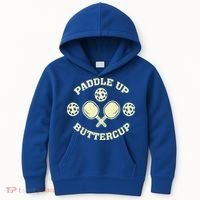 Paddle Up Buttercup For Pickleball Kids Hoodie thumb 0
