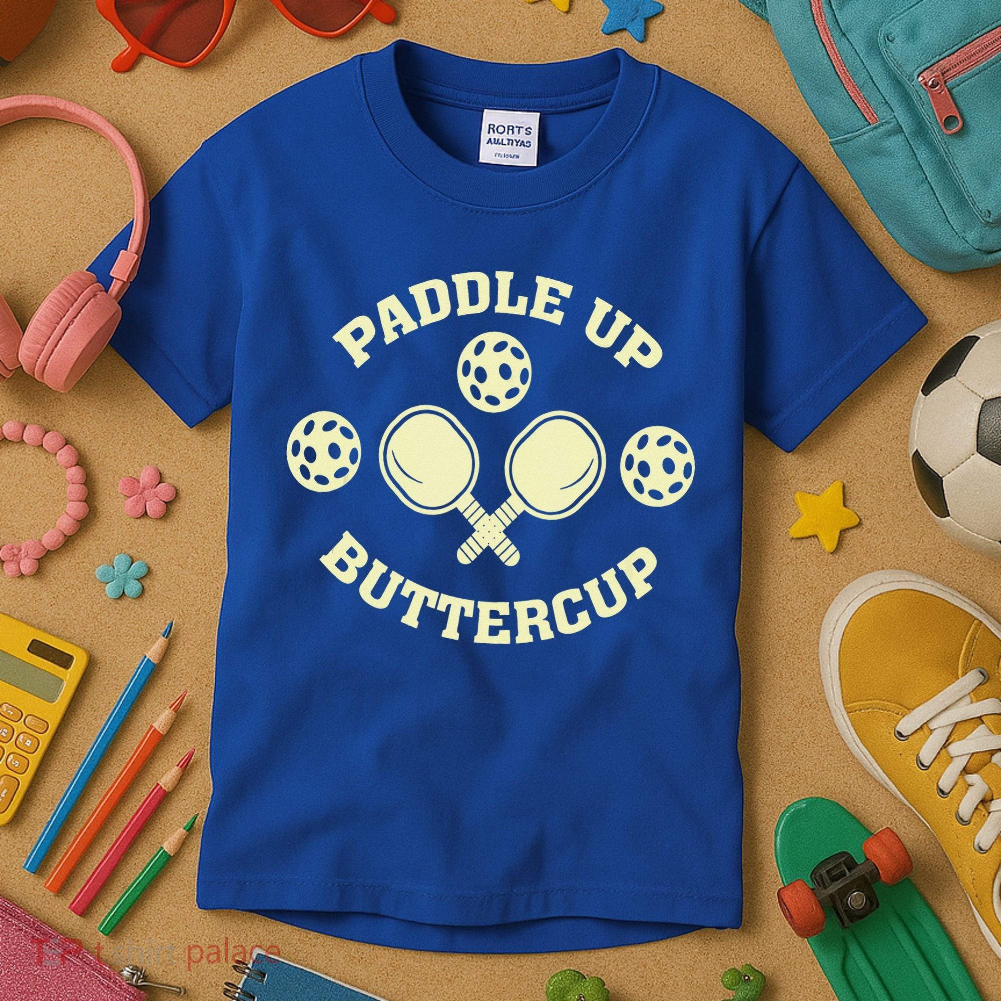 Paddle Up Buttercup For Pickleball Kids T-Shirt