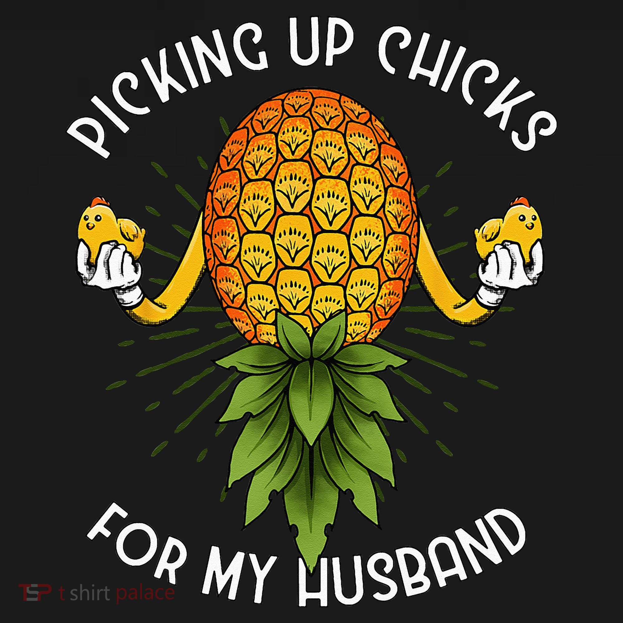 Picking Up Chicks For Husband Swinger Upside Down Pineapple Button