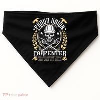 Proud Union Carpenter Woodworking Carpentry Woodworker USA-Made Doggie Bandana thumb 0