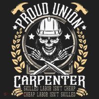 Proud Union Carpenter Woodworking Carpentry Woodworker Beanie thumb 2