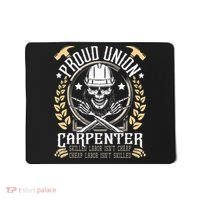 Proud Union Carpenter Woodworking Carpentry Woodworker Mousepad thumb 0