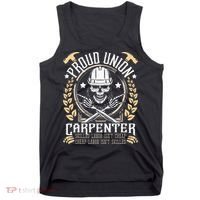 Proud Union Carpenter Woodworking Carpentry Woodworker Tank Top thumb 0