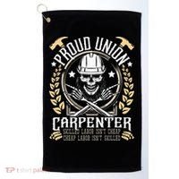 Proud Union Carpenter Woodworking Carpentry Woodworker Golf Towel thumb 0