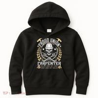 Proud Union Carpenter Woodworking Carpentry Woodworker Kids Hoodie thumb 0