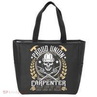 Proud Union Carpenter Woodworking Carpentry Woodworker Tote Bag thumb 0