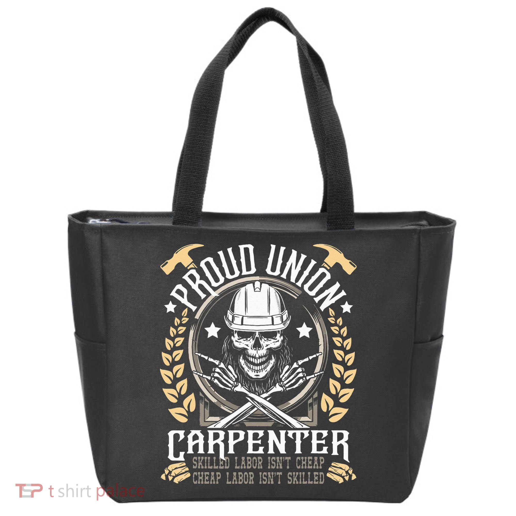 Proud Union Carpenter Woodworking Carpentry Woodworker Tote Bag