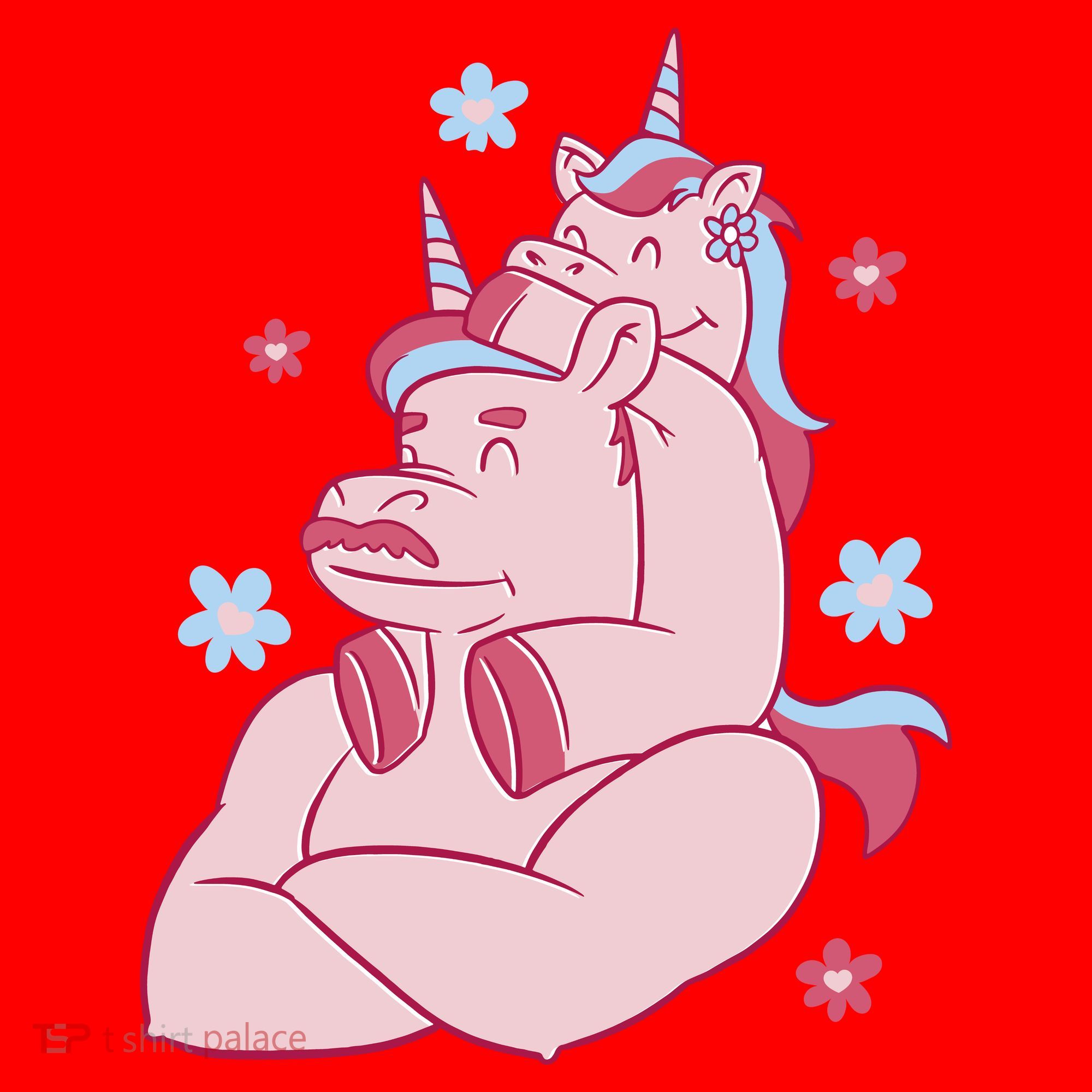 Papa Unicorn Cute Gift Santa Hat