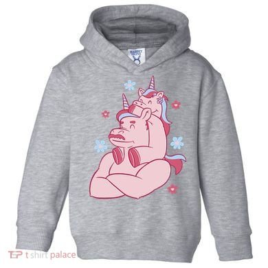 Papa Unicorn Cute Gift Toddler Hoodie
