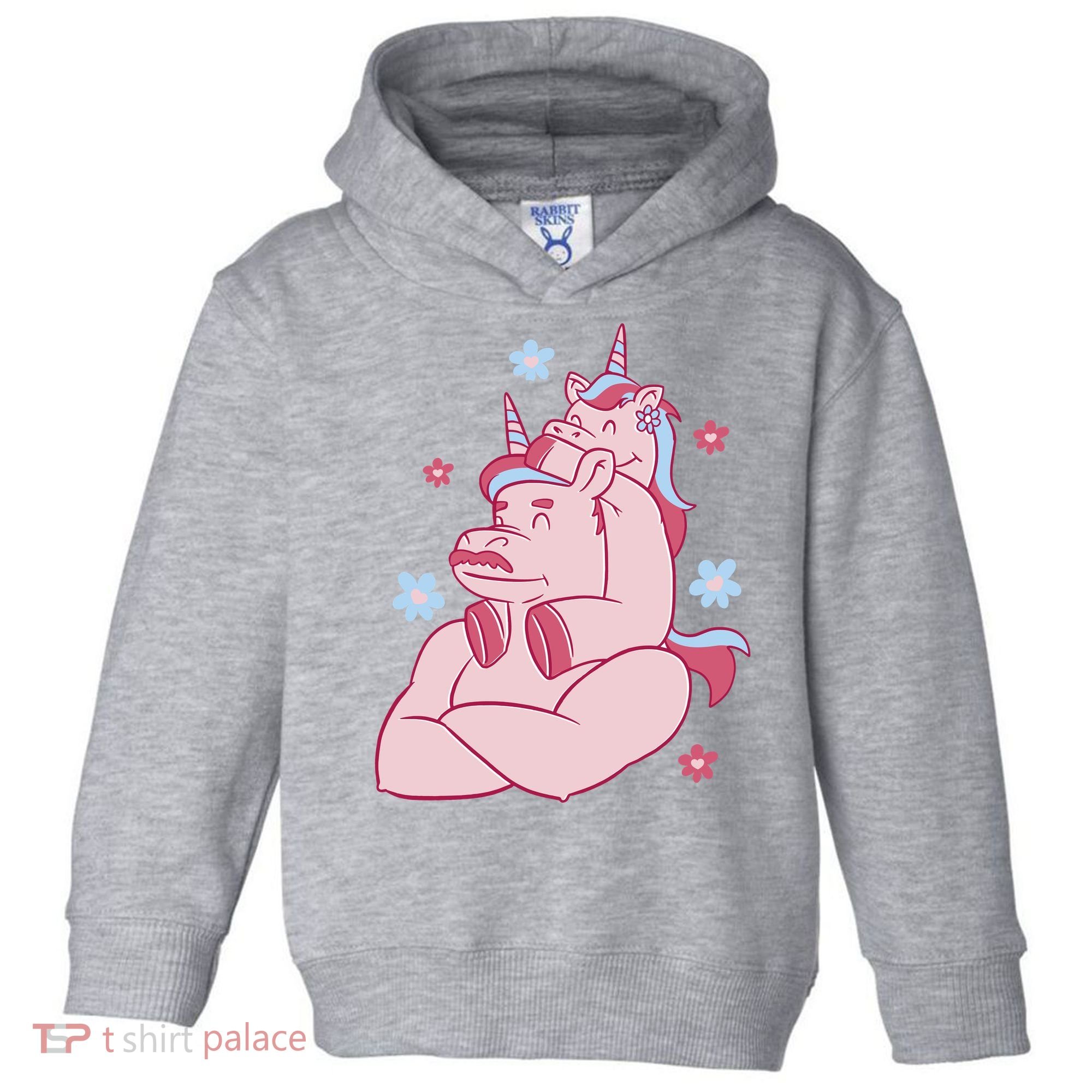 Papa Unicorn Cute Gift Toddler Hoodie