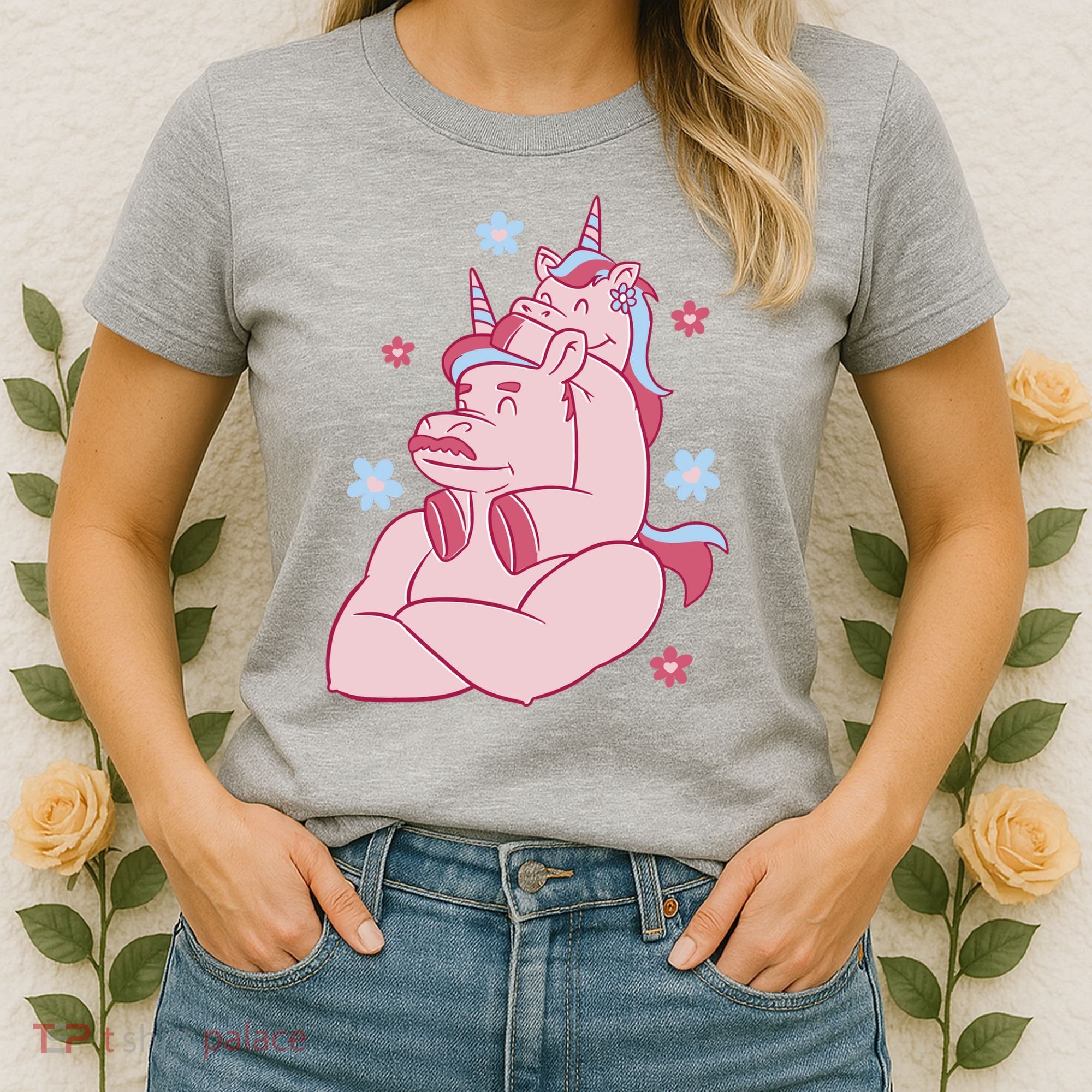 Papa Unicorn Cute Gift Women's T-Shirt