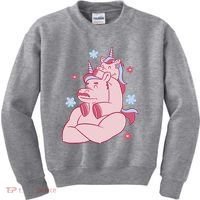 Papa Unicorn Cute Gift Kids Sweatshirt thumb 0