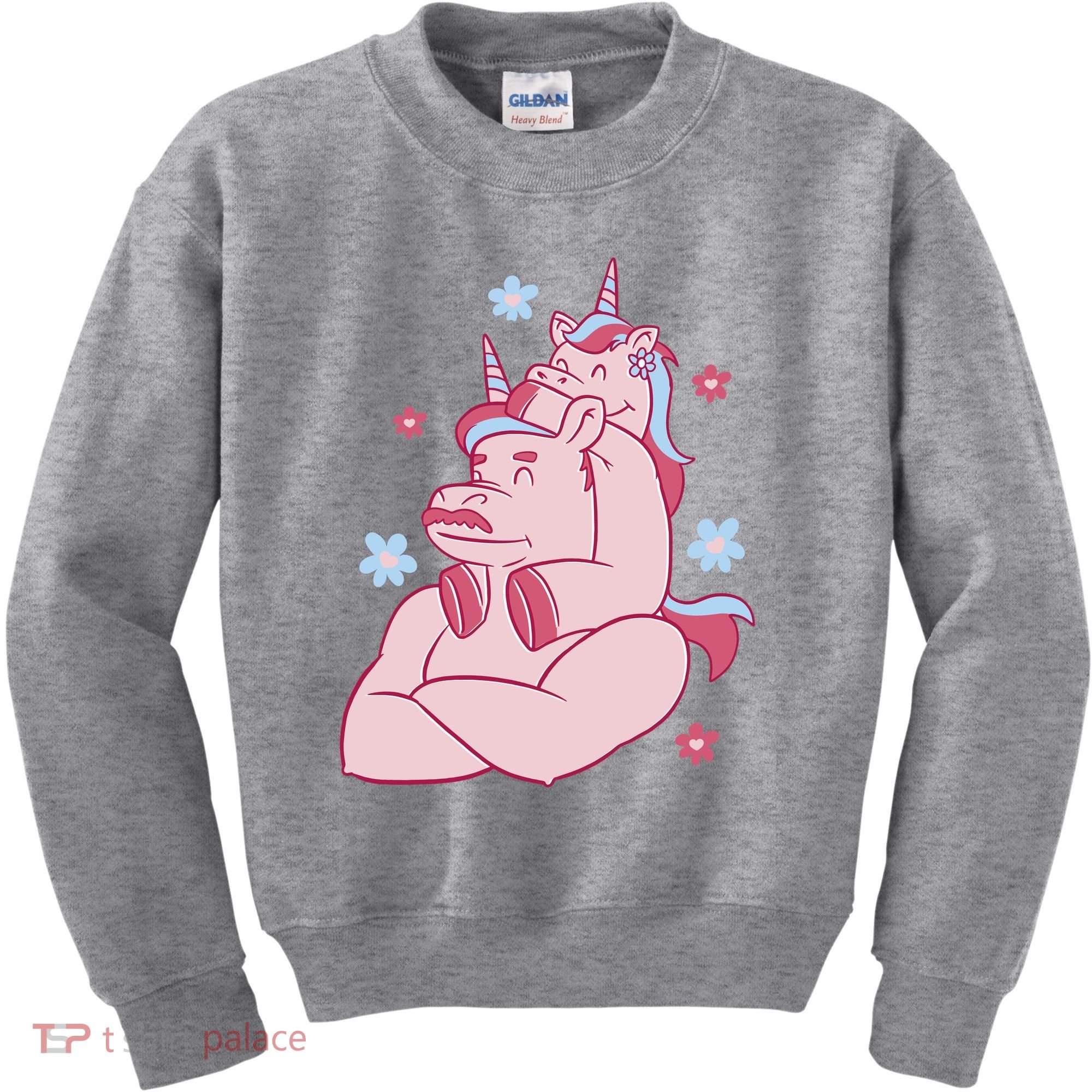 Papa Unicorn Cute Gift Kids Sweatshirt