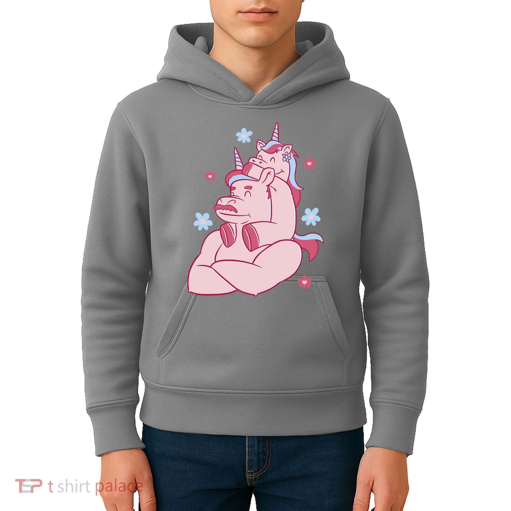 Papa Unicorn Cute Gift Kids Hoodie