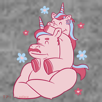 Papa Unicorn Cute Gift Kids Hoodie thumb 5