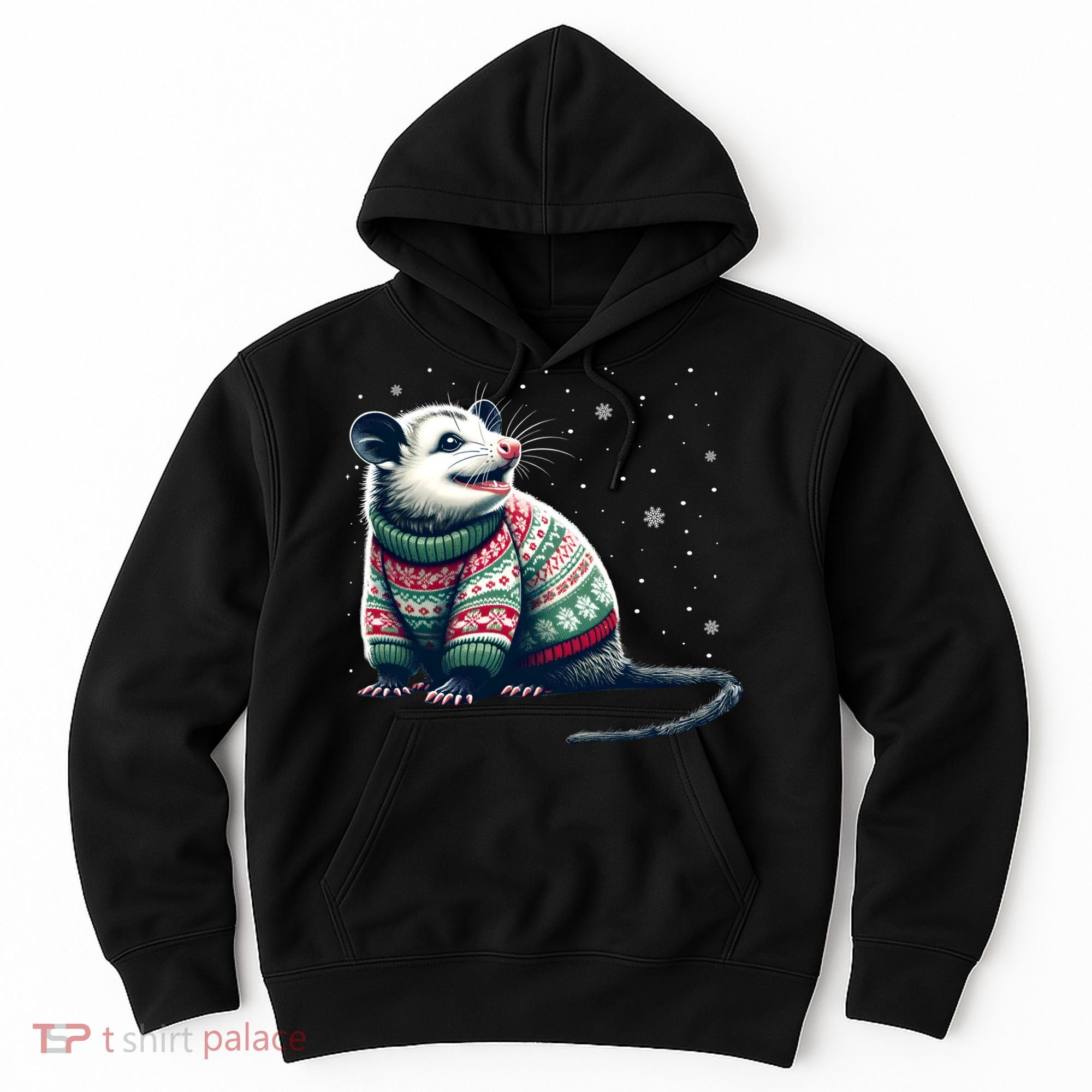 Possum Ugly Christmas Sweater Opposum Lover Rodent Owner Hoodie