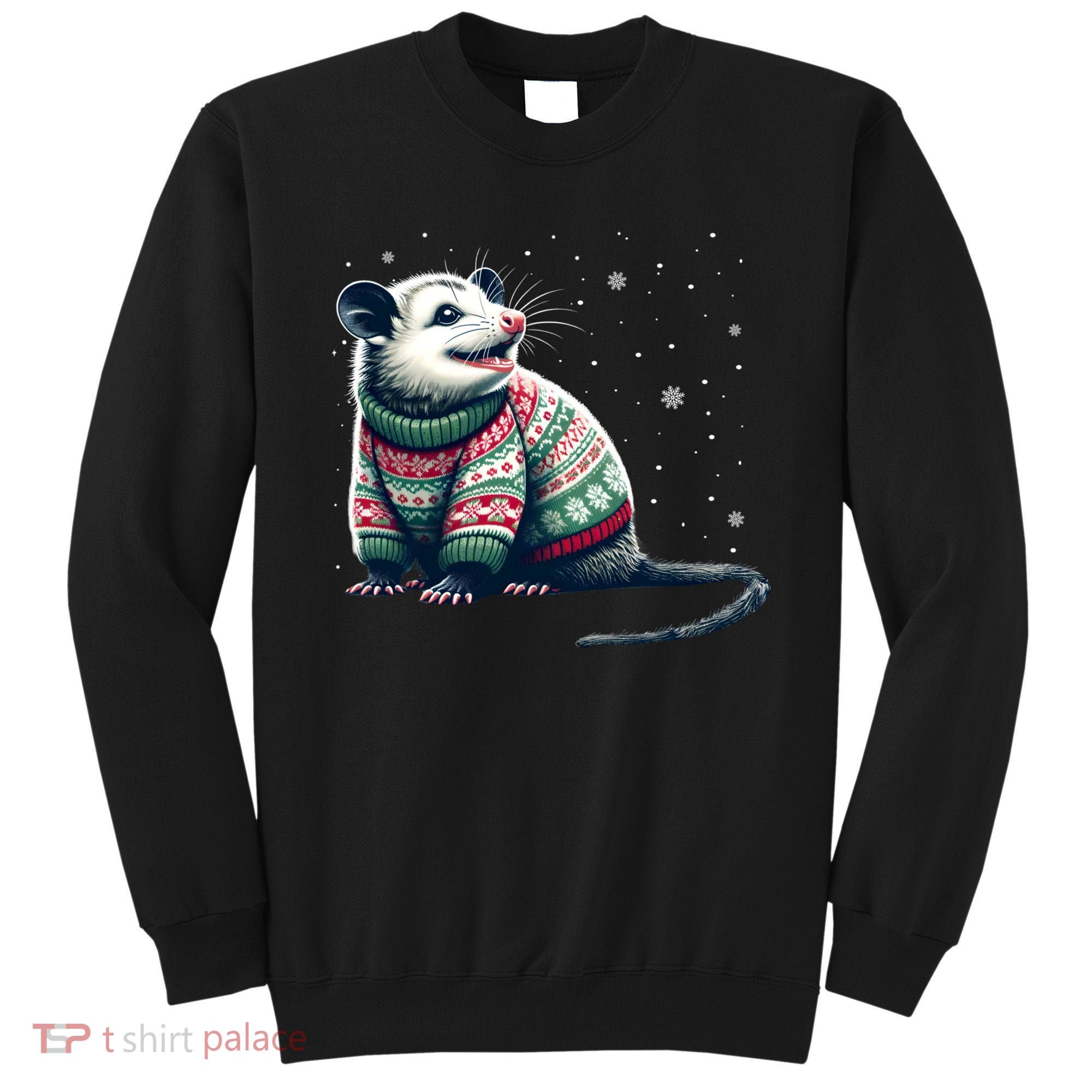Possum Ugly Christmas Sweater Opposum Lover Rodent Owner Sweatshirt