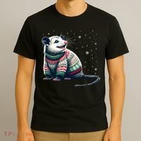 Possum Ugly Christmas Sweater Opposum Lover Rodent Owner T-Shirt thumb 3