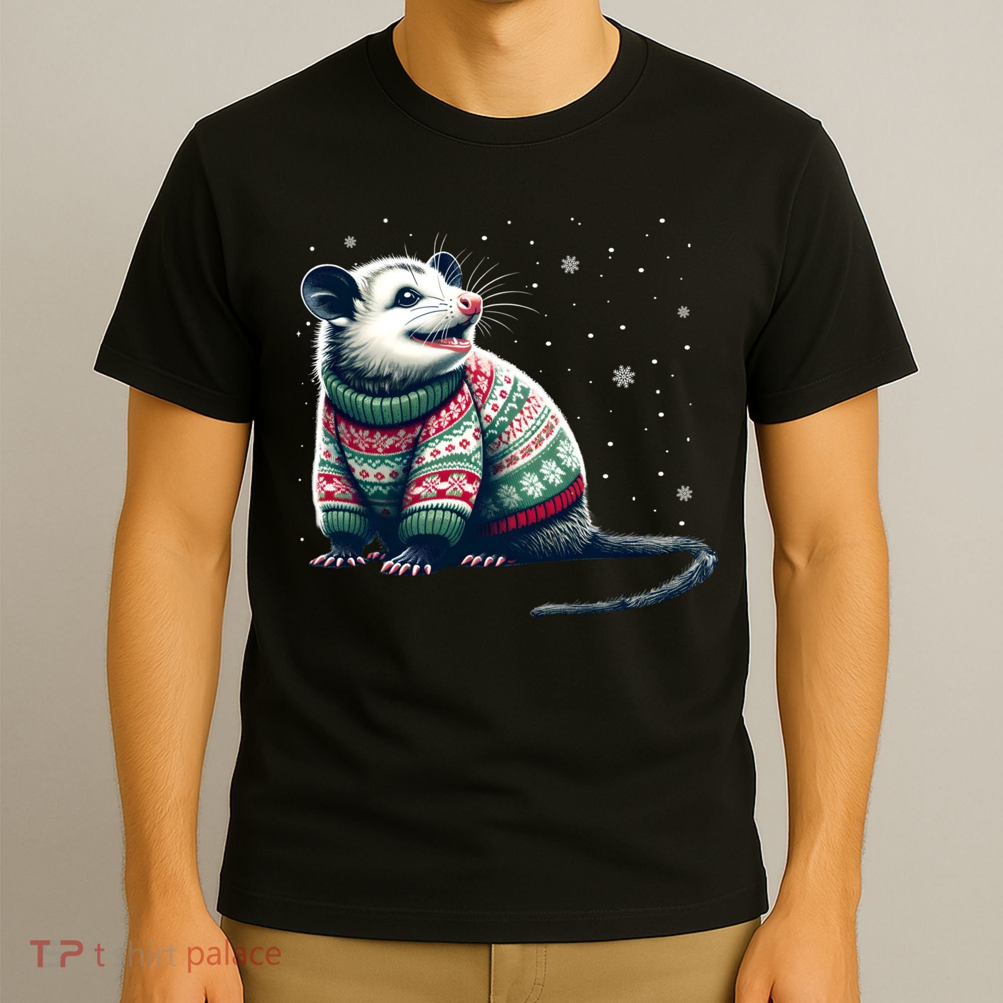 Possum Ugly Christmas Sweater Opposum Lover Rodent Owner T-Shirt