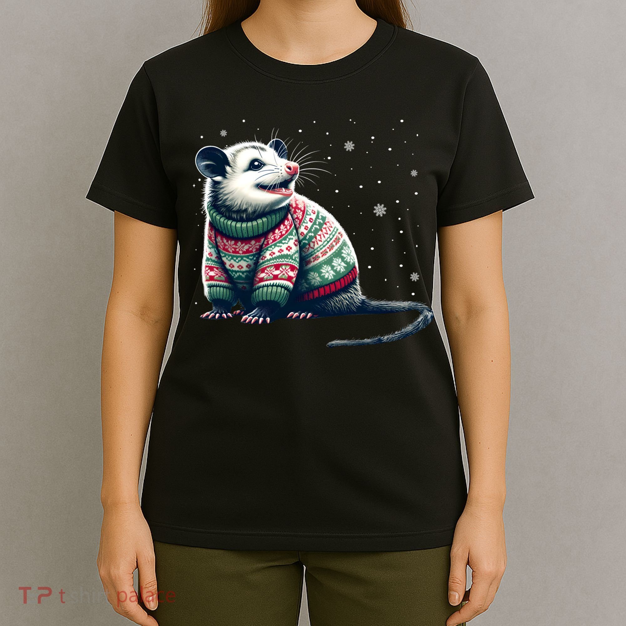 Possum Ugly Christmas Sweater Opposum Lover Rodent Owner T-Shirt